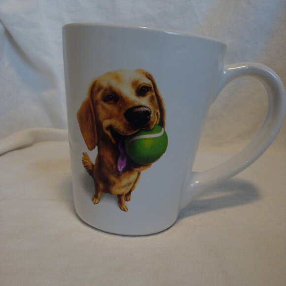 Paws & Claws Stone Ware Coffee Cup Mug Dachshund with Ball EUC - Picture 1 of 4